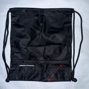 lululemon athletica membership string backpack Black Drawstring Bag
